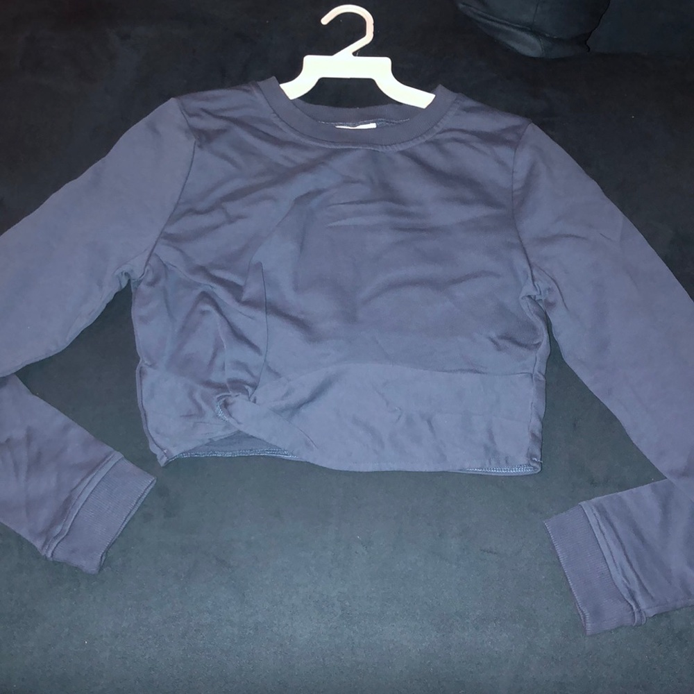 Blue Cropped Sweatshirt